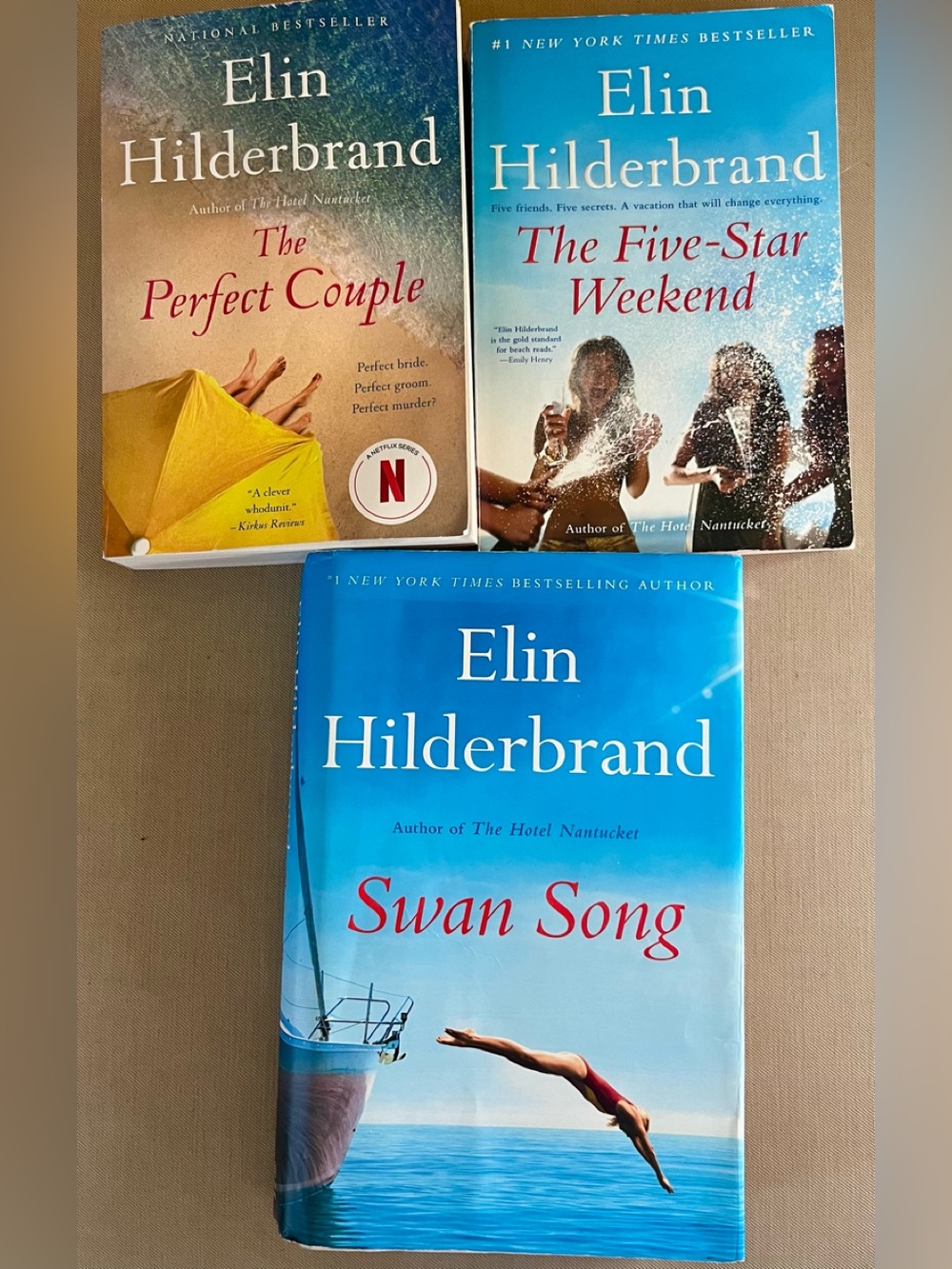 Elin Hilderbrand novels set of 3